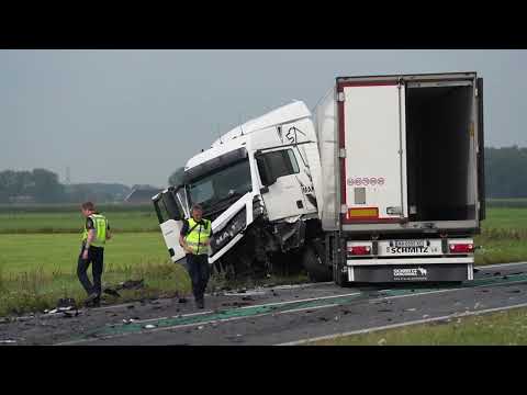 Dode na ernstig ongeval met vrachtwagen op N322