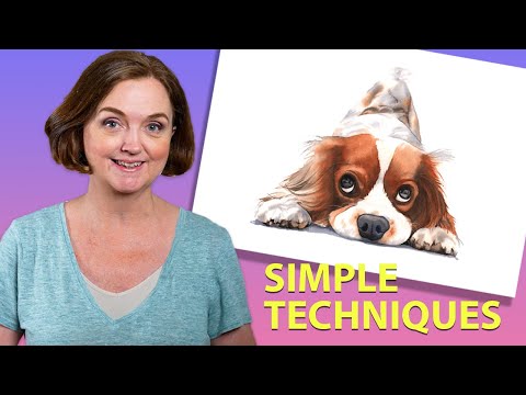 Techniques for painting a Cavalier King Charles Spaniel in watercolor Techniques for painting a Cavalier King Charles Spaniel in watercolor