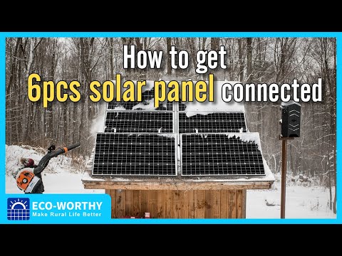 6 panels' connection : how to get them series & parallel and use the extension cables correctly